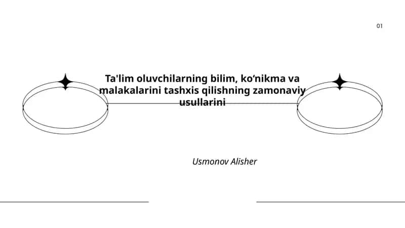 Ta'lim oluvchilarning bilim, ko‘nikma va malakalarini tashxis qilishning zamonaviy usullarini