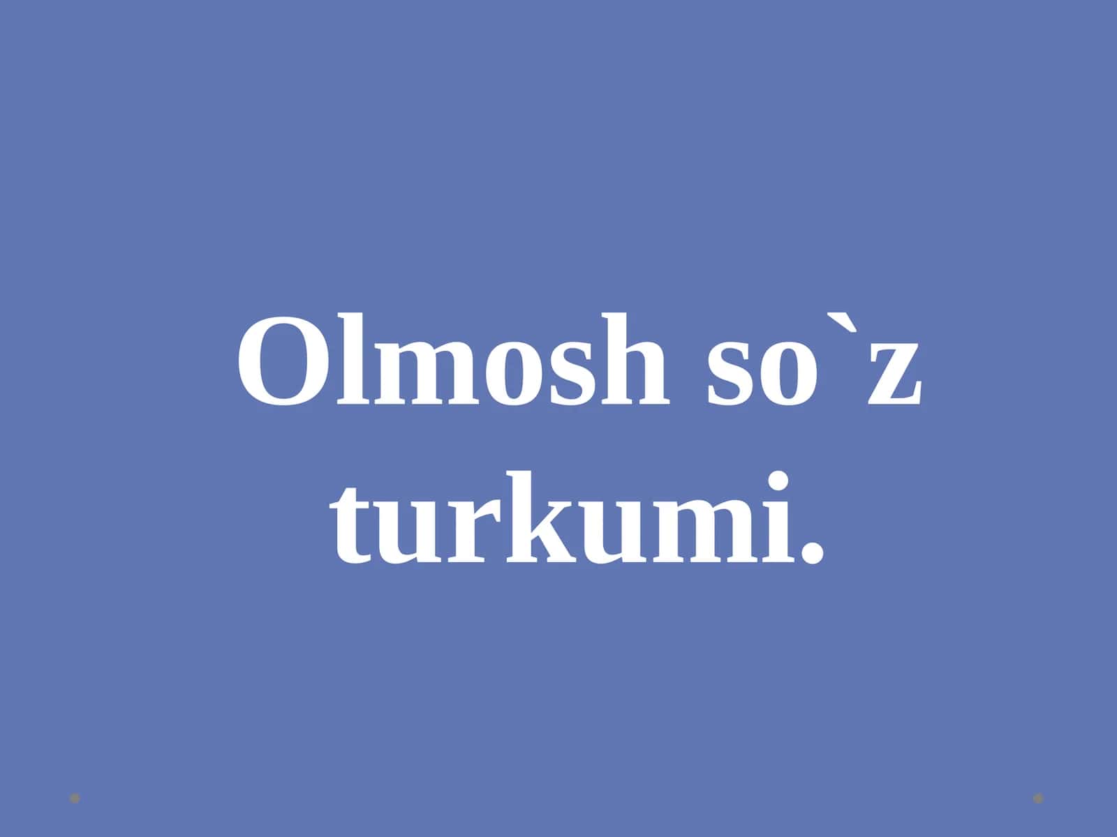 Olmoshso`zturkumi