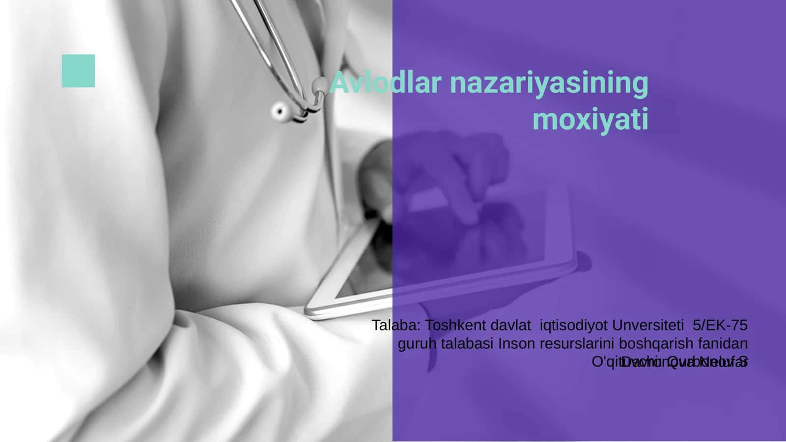 Avlodlar nazariyasining moxiyati