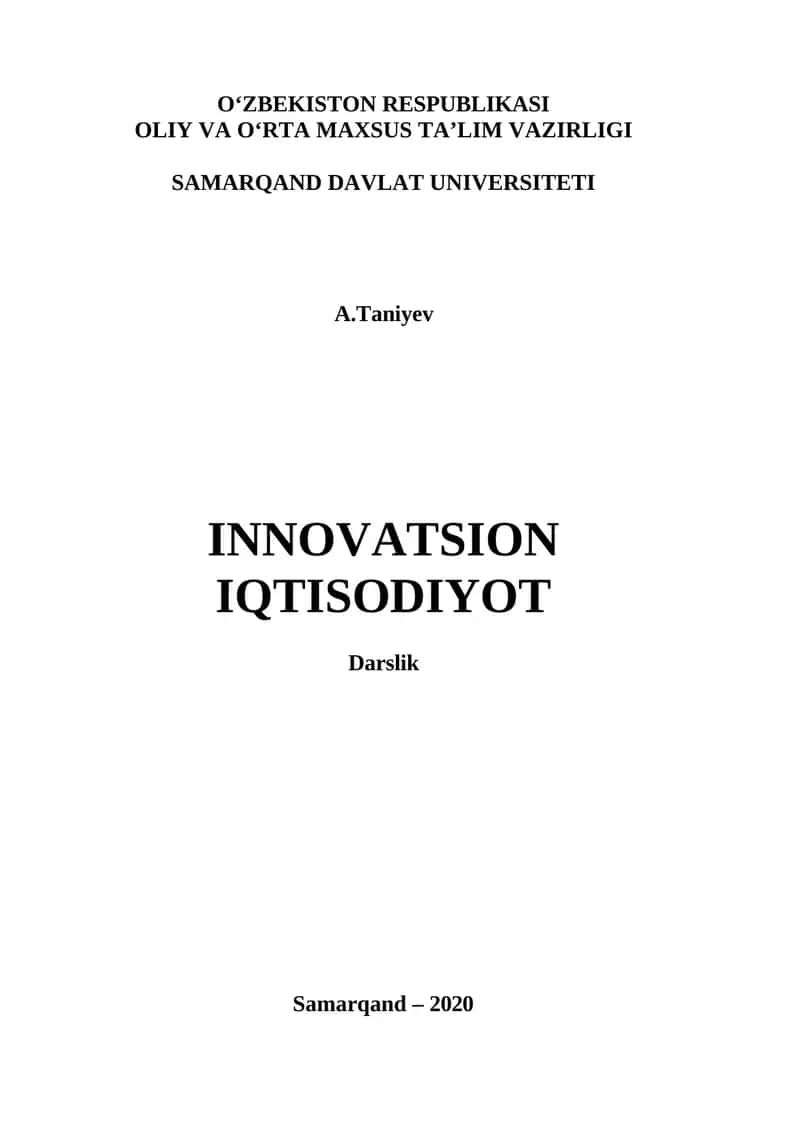 Innovatsion iqtisodiyot