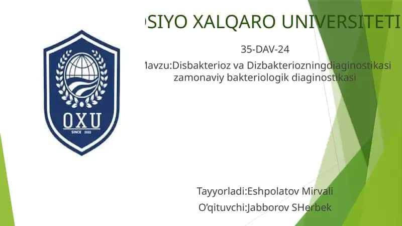 Disbakteriozning diaginostikasi