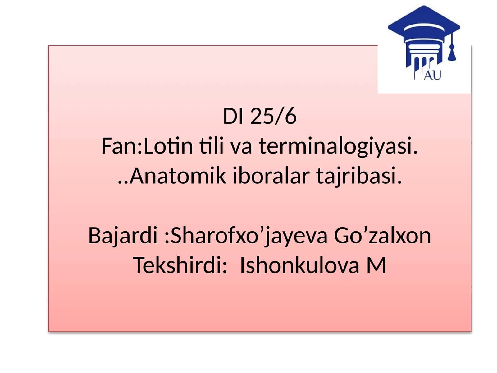 Lotin tili va terminalogiyasi