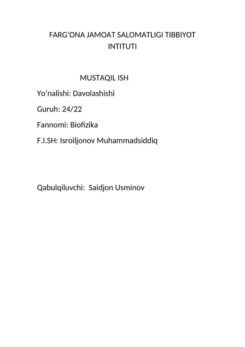 TIBBIYOTDA ENDOSKOPIK USULLARNING QULLANILISHI