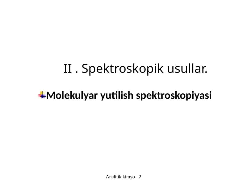 Molekulyar yutilish spektroskopiyasi