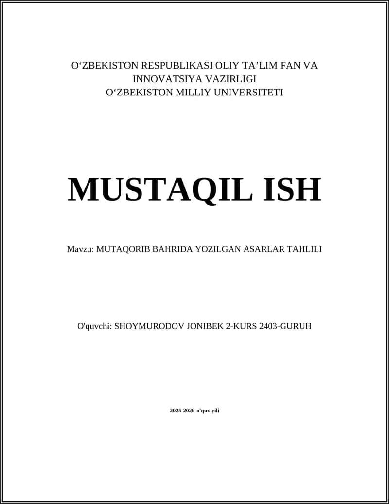 Mutaqorib bahrida yozilgan asarlarda metrik ritm va unsurlar tahlili