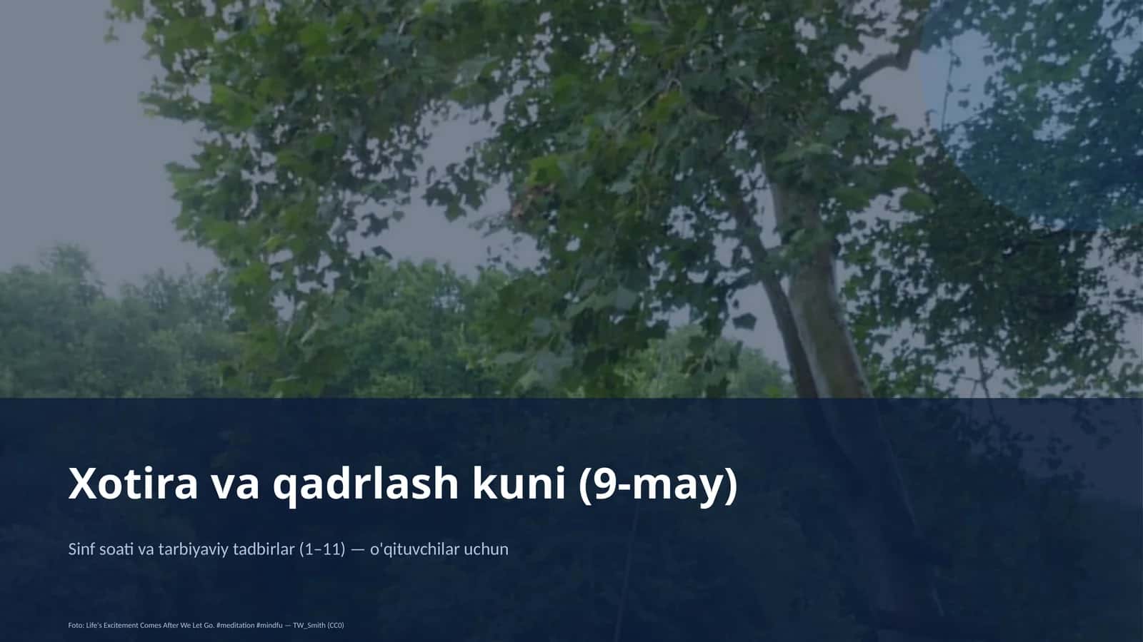 Sinf soati va tarbiyaviy tadbirlar (1–11) — o'qituvchilar uchun