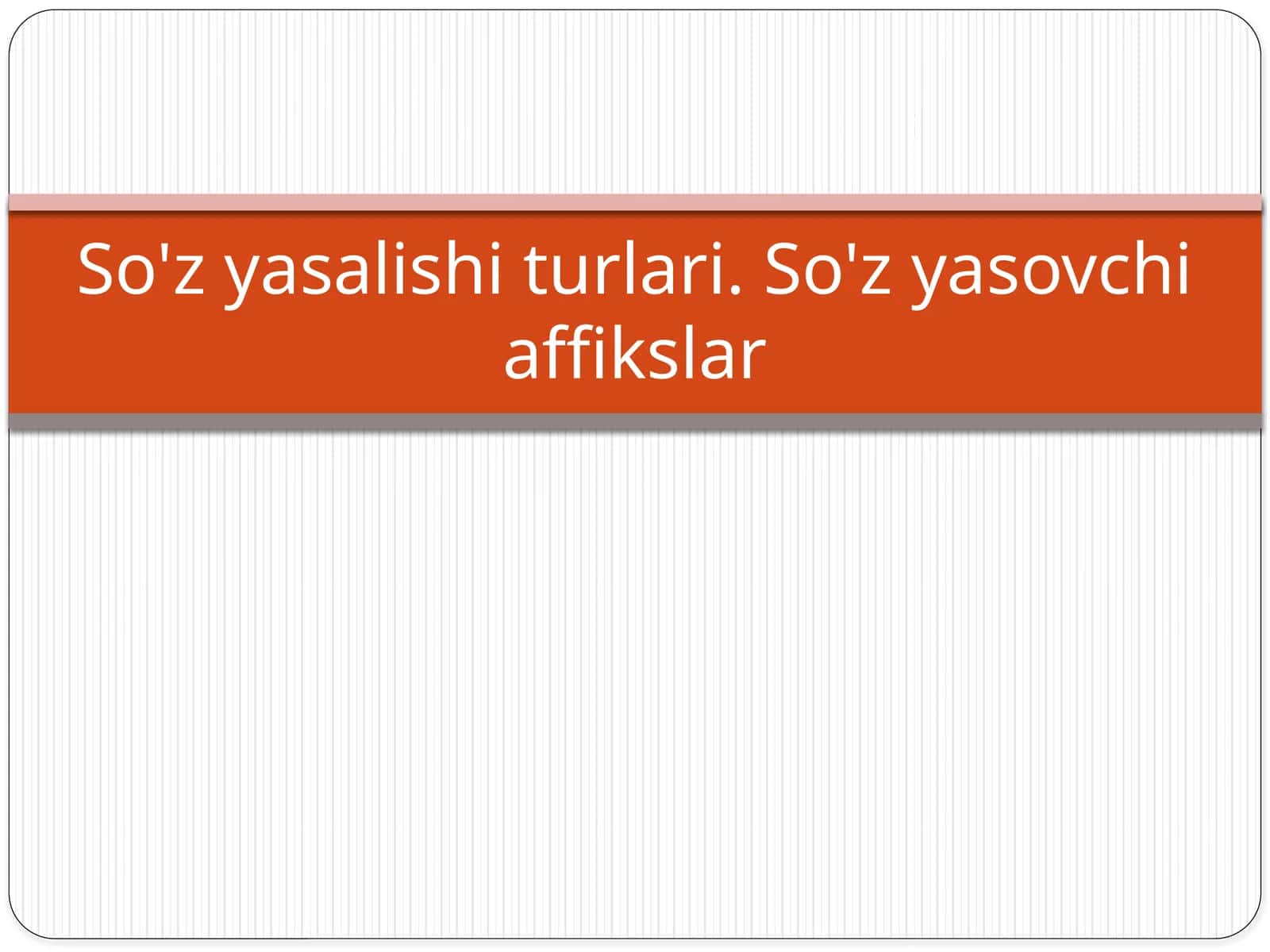 so'z yasalishi