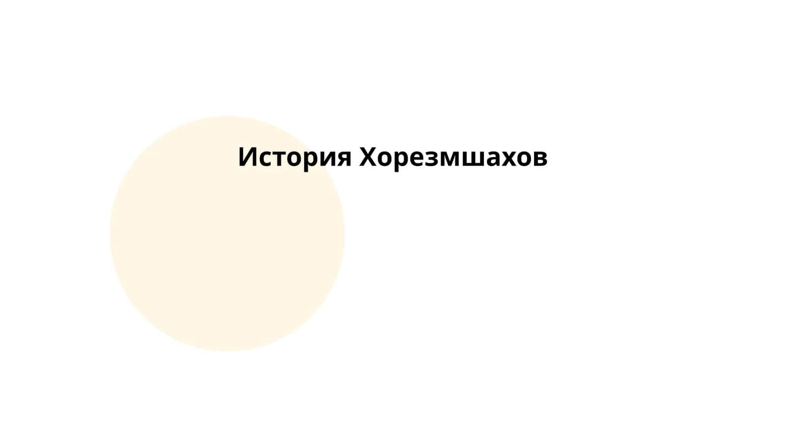 История Хорезмшахов