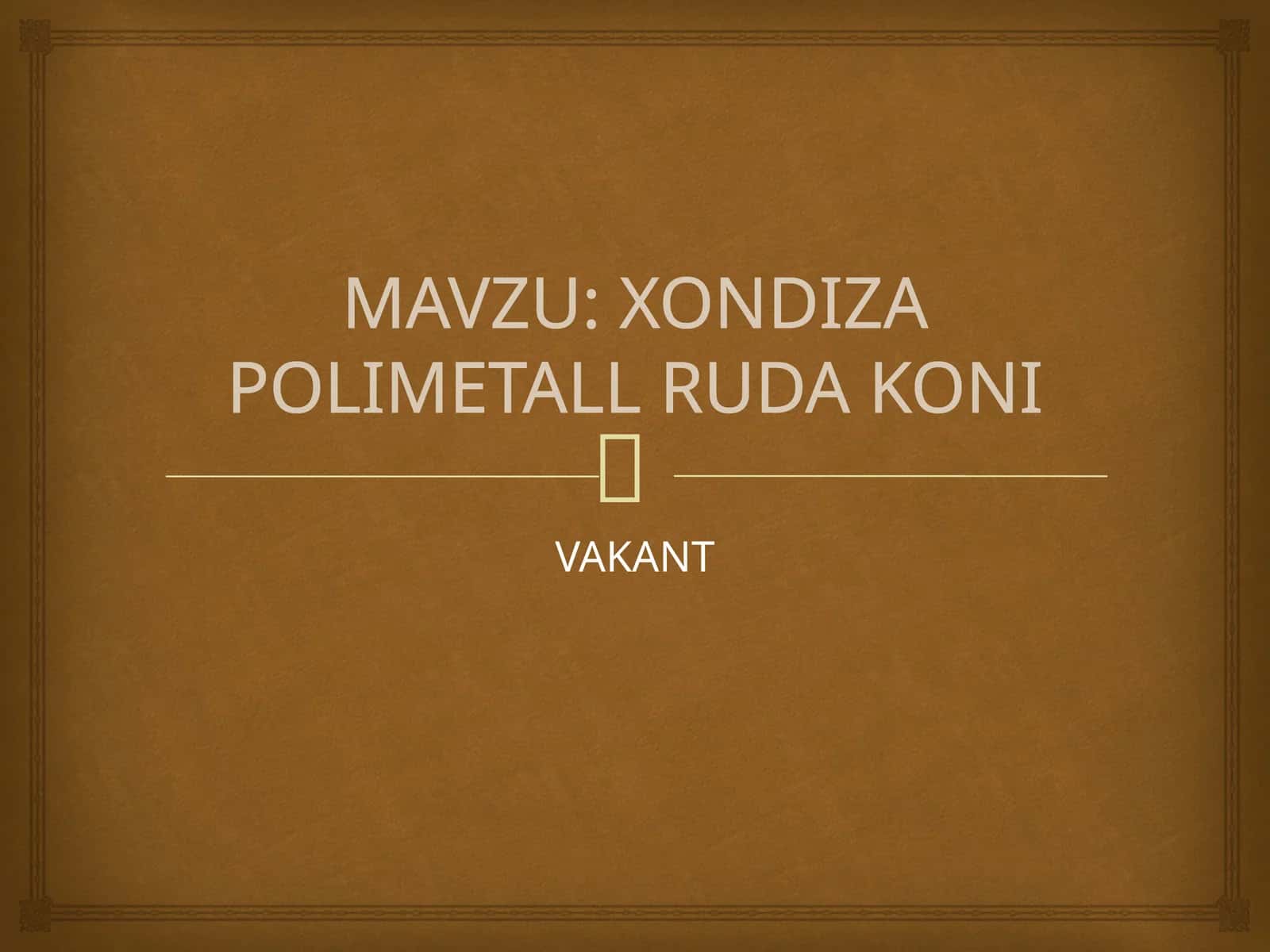 XONDIZA POLIMETALL RUDA KONI