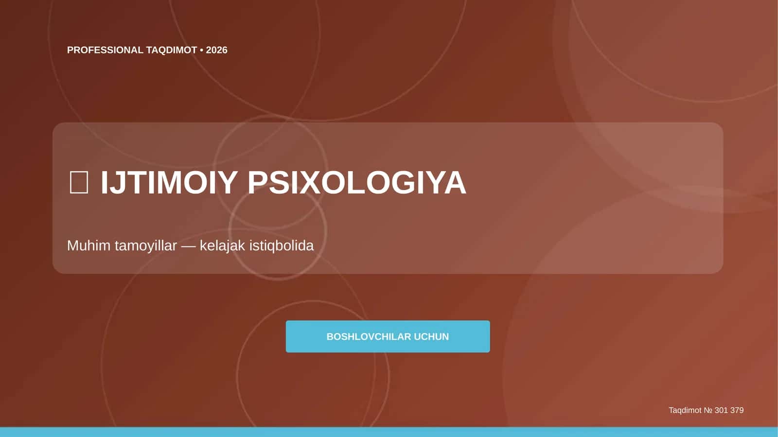 Ijtimoiy Psixologiya Taqdimoti