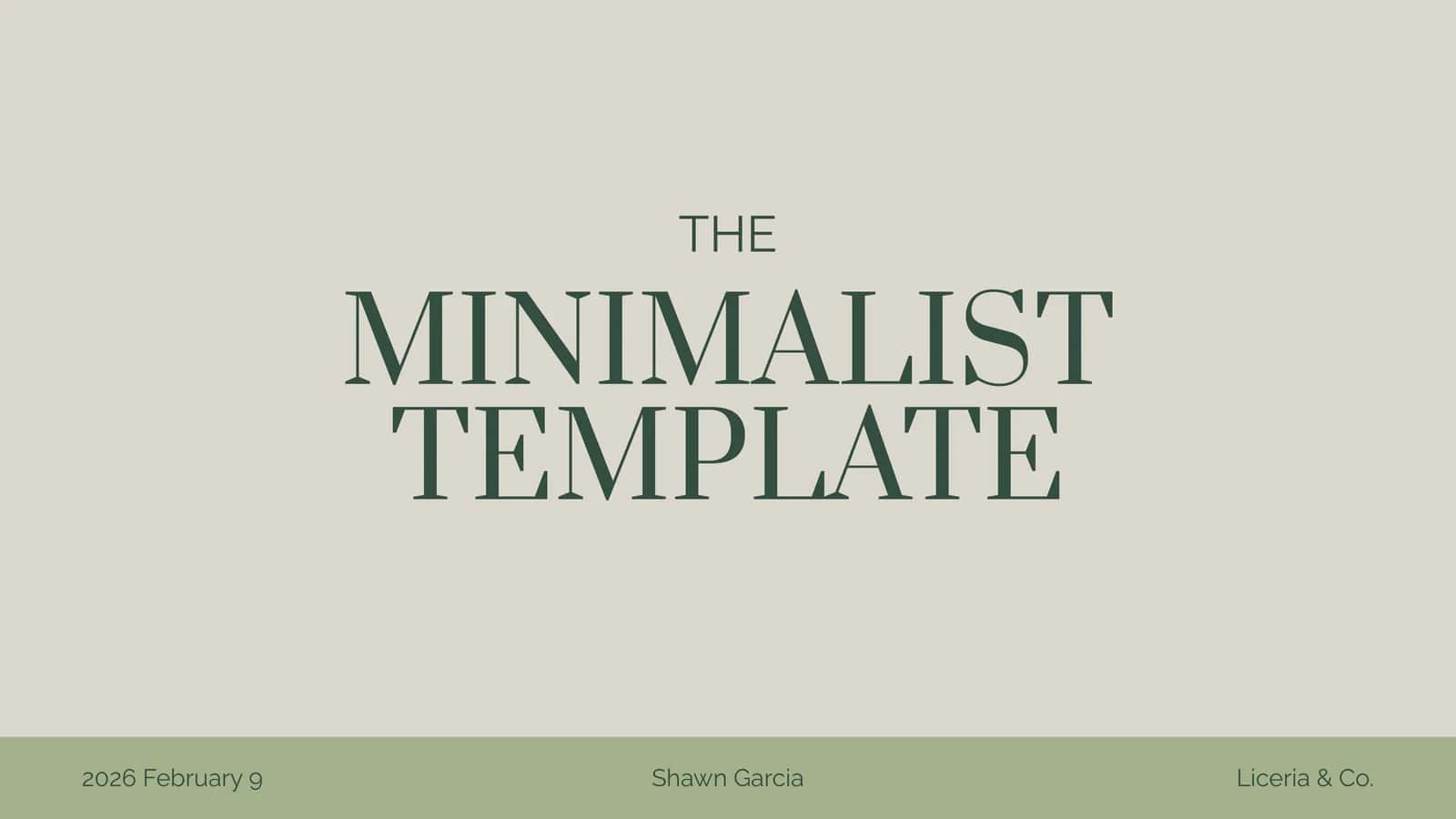MINIMALIST TEMPLATE