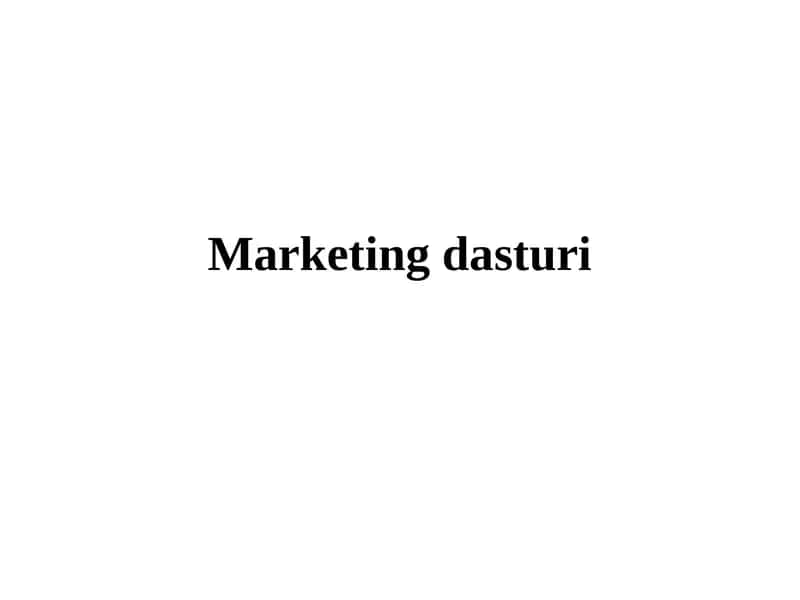 Marketingdasturi