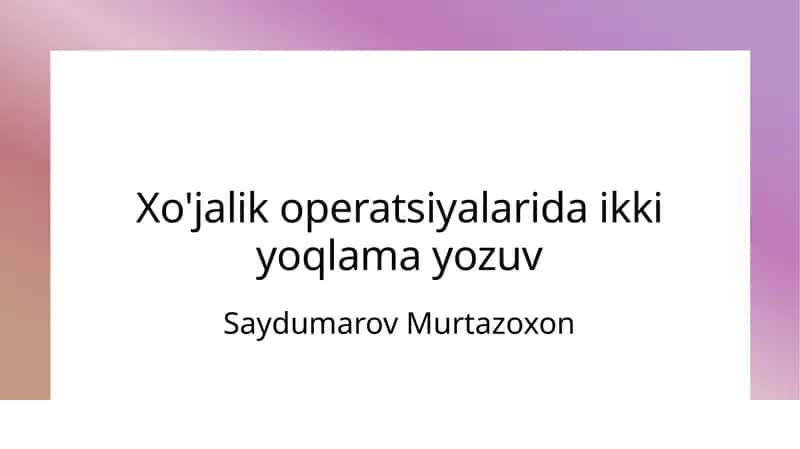 Ikki yoqlama yozuv
