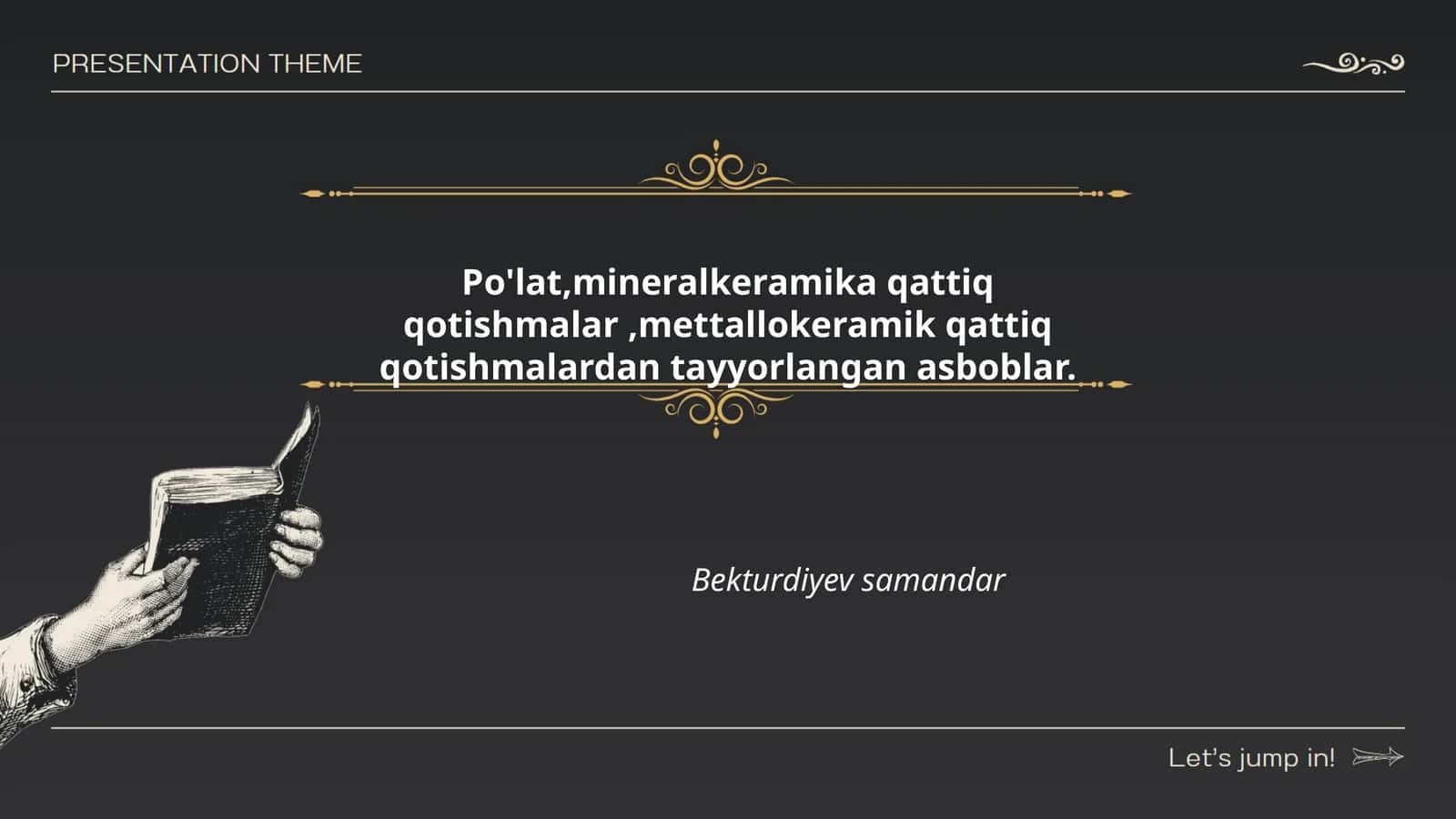 Asboblar tayyorlash