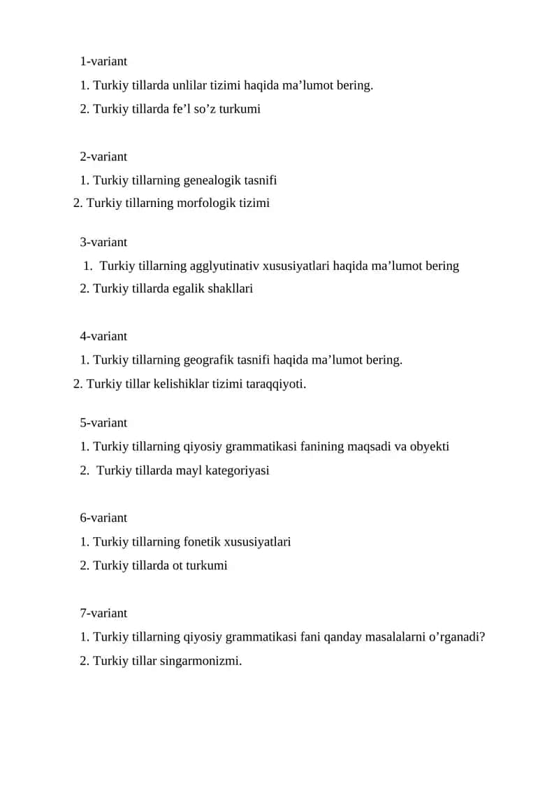 Turkiy tillarning qiyosiy grammatikasi