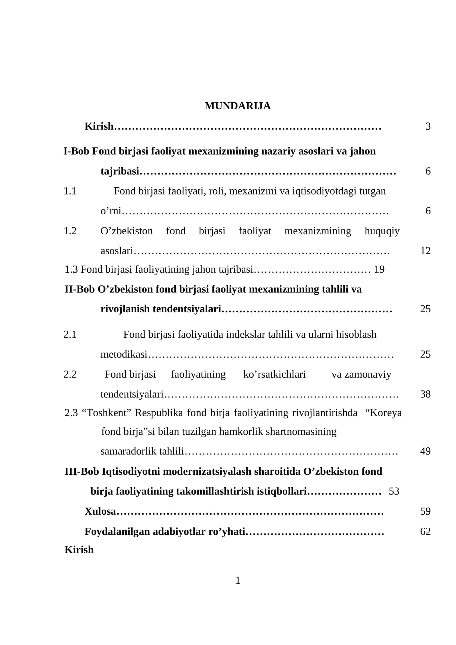 mamlakatimizda qimmatli qog'ozlar bozorini tashkil etish masalalari tahlili