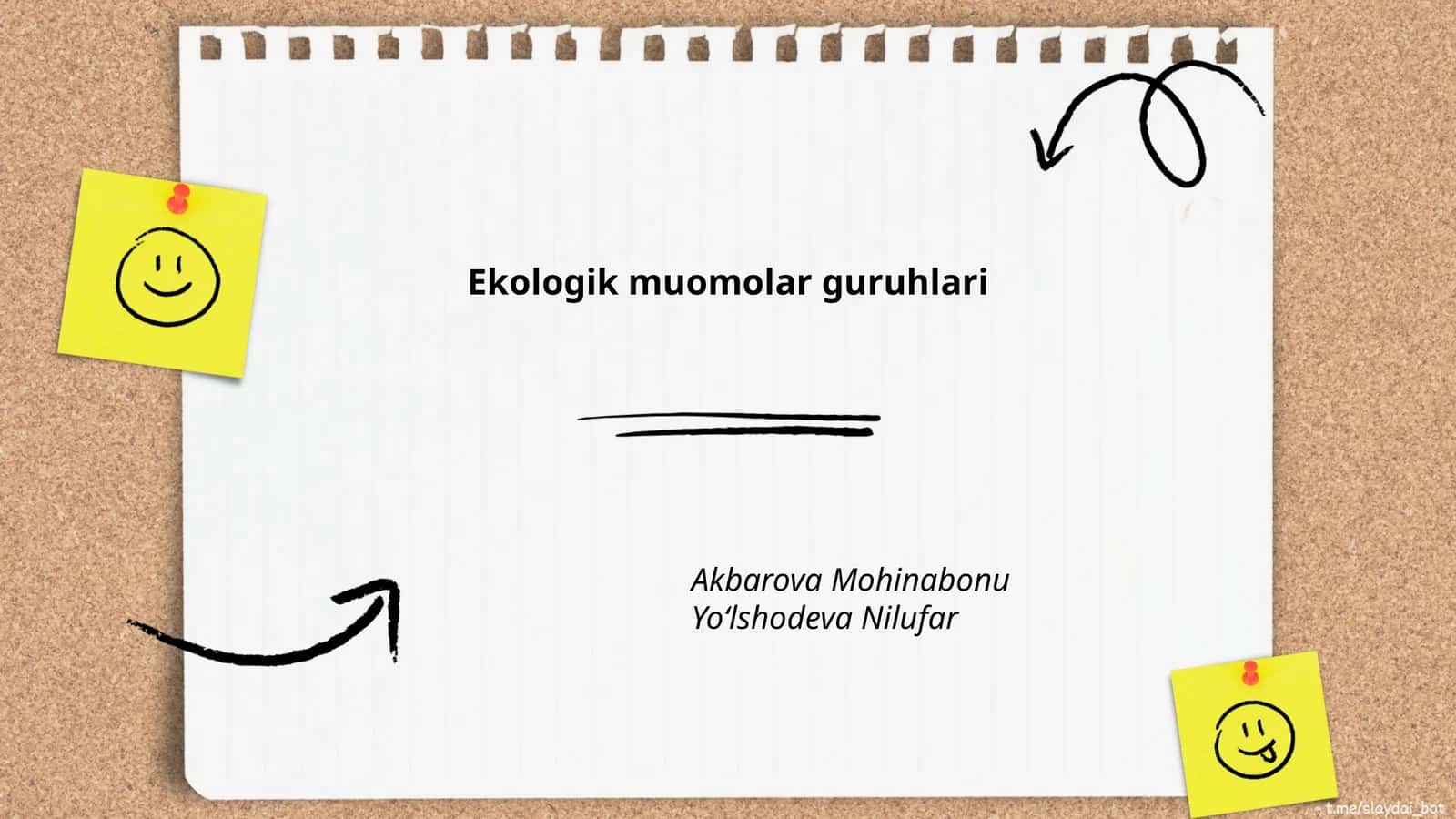 Ekologik muomolar guruhlari