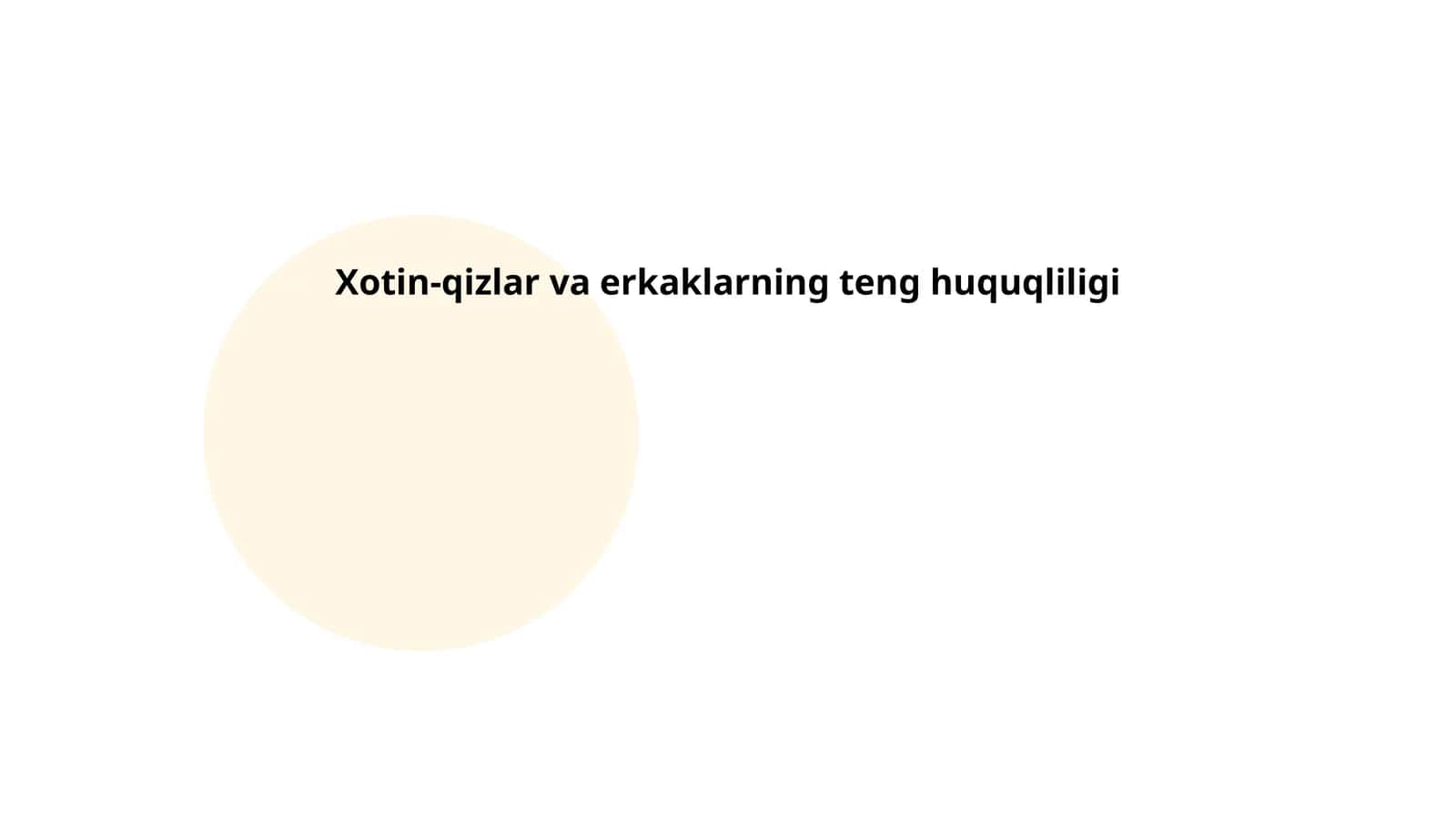 Xotin-qizlar va erkaklarning teng huquqliligi