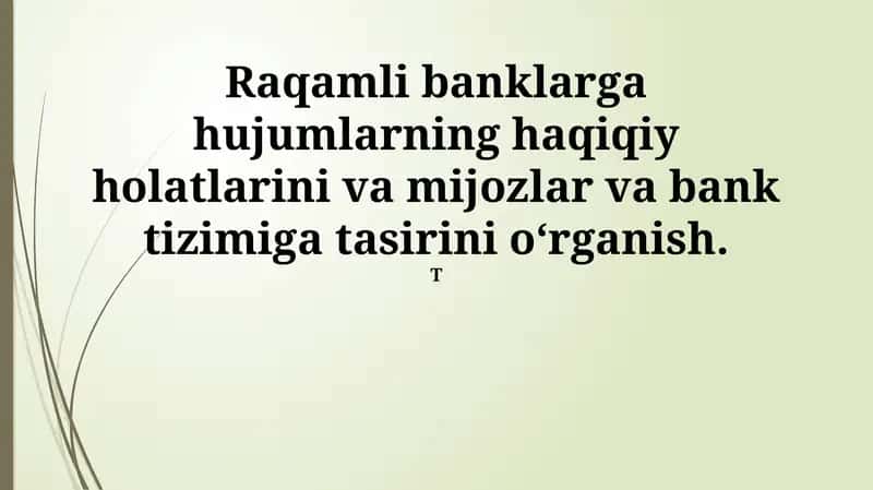 Raqamli Banklarga Hujumlar va Xavfsizlik
