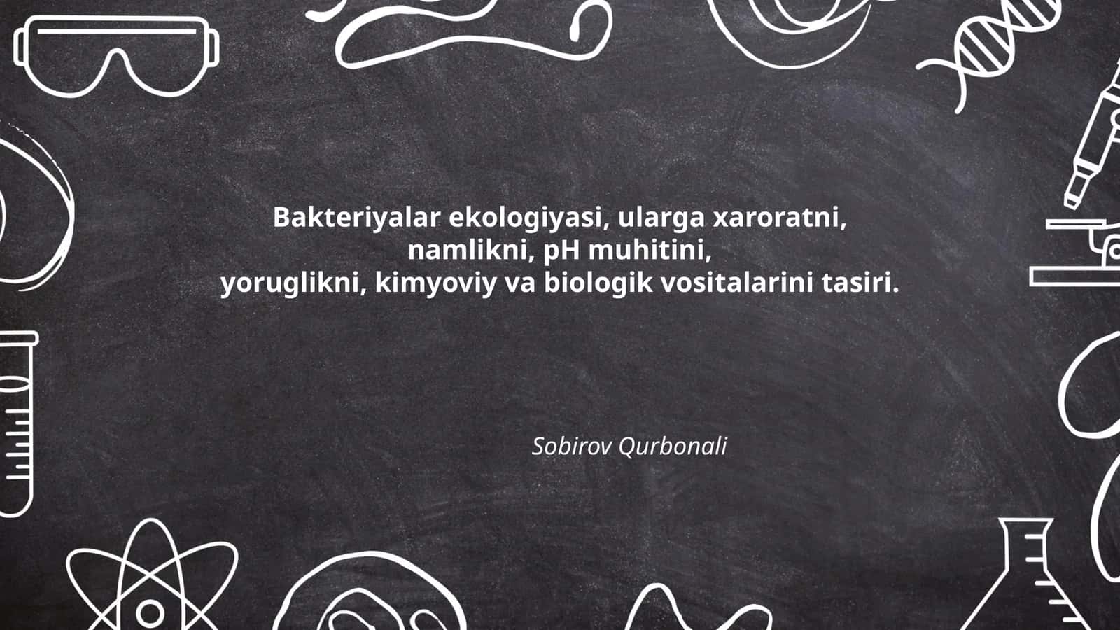 Bakteriyalar ekologiyasi