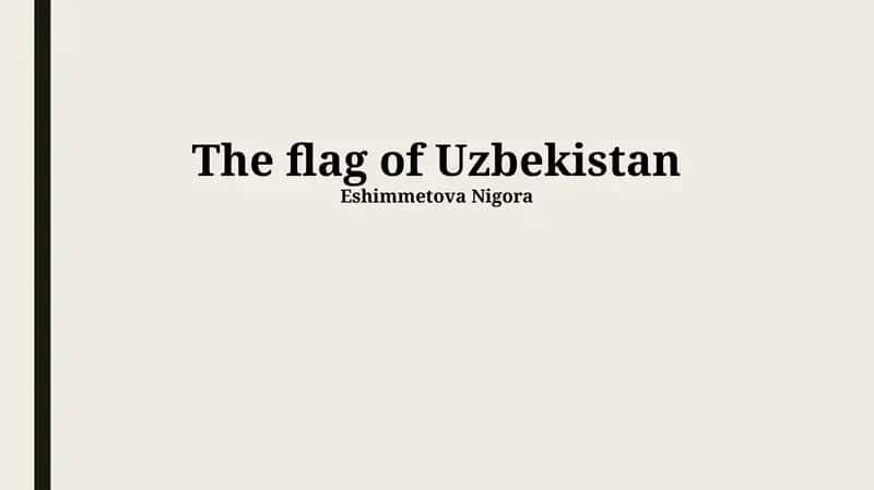 The flag of Uzbekistan