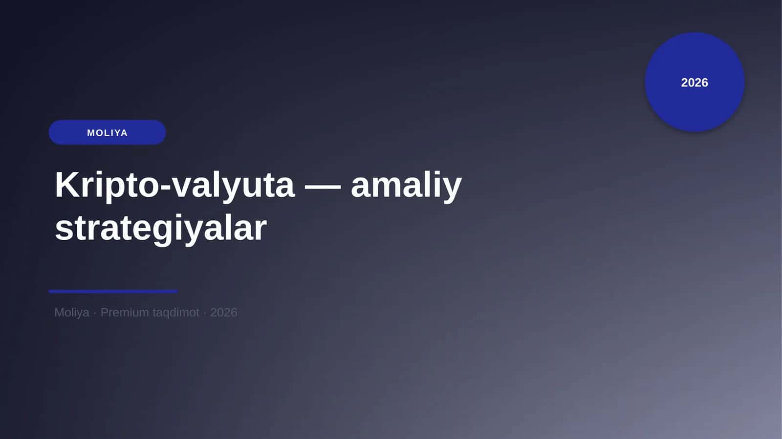 Kripto-valyuta — amaliy strategiyalar