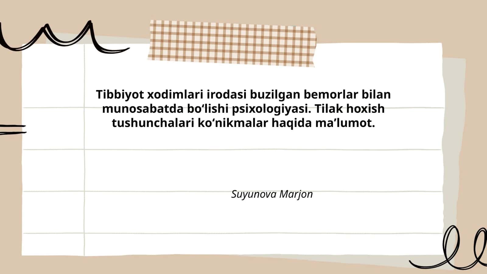 Irodasi buzilgan bemorlar bilan muloqot psixologiyasi
