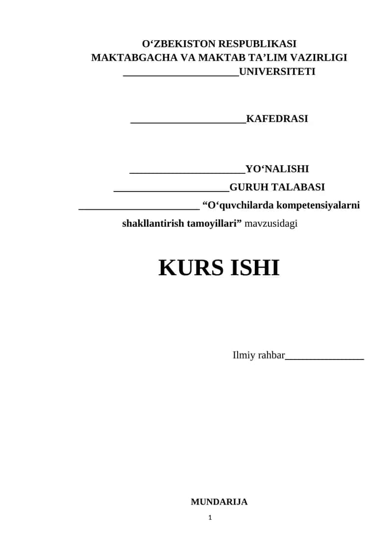O‘quvchilarda kompetensiyalarni shakllantirish tamoyillari