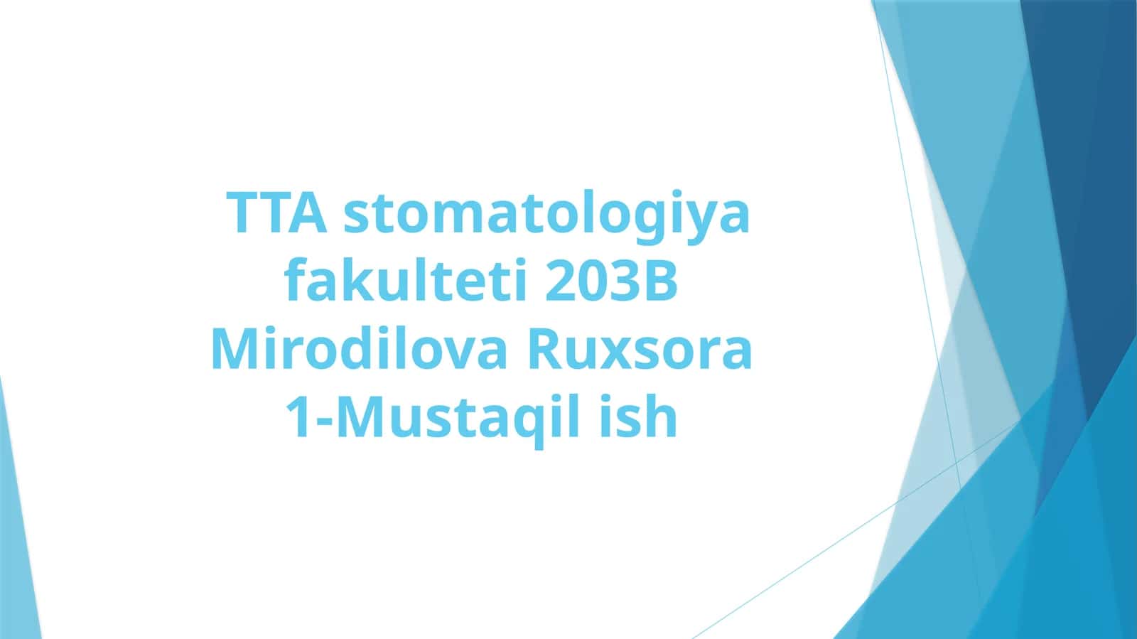 Ovqa tuzilishi va qilish sistemasi
