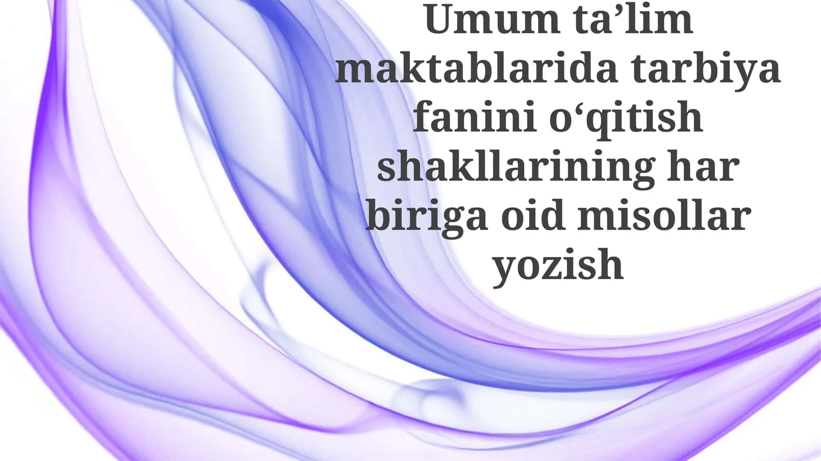 O'yin asosidagi o'qitish