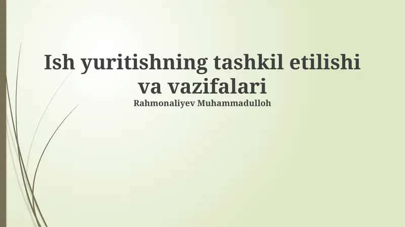 Biznesning Tashkiliyoti