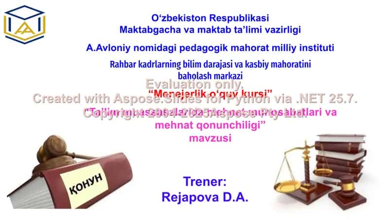 Mehnat munosabatlari va mehnat qonunchiligi