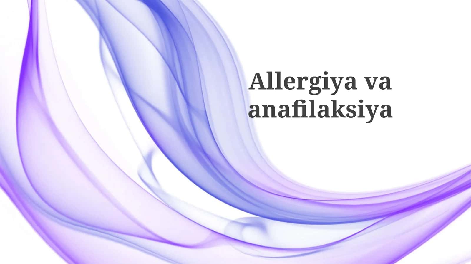 Allergiyavaanafilaksiya