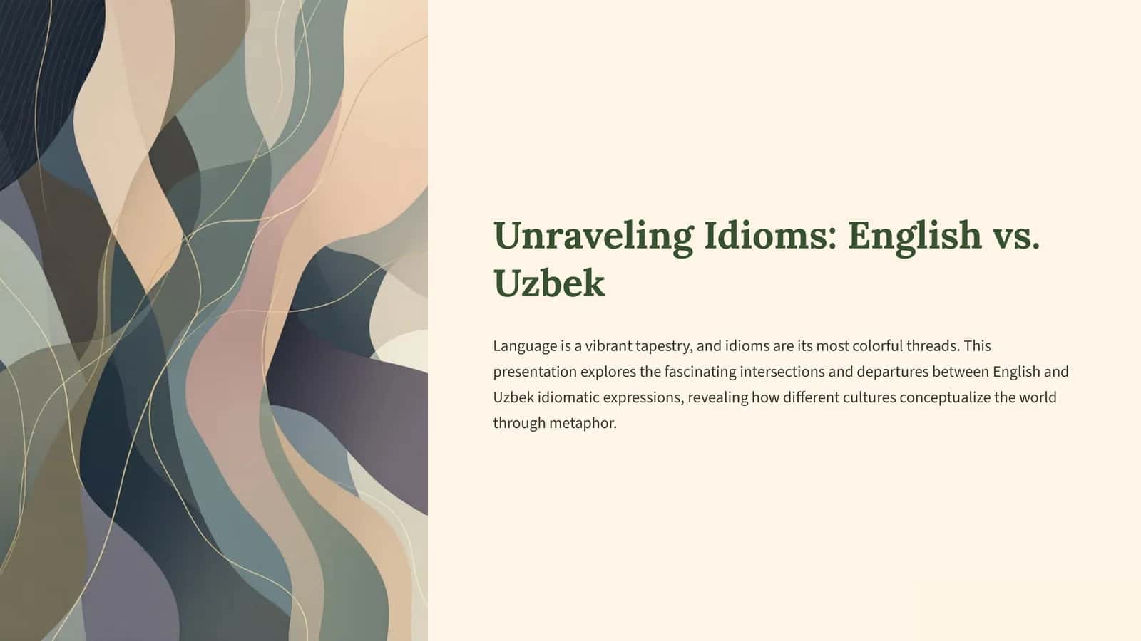 Comparison of uzbek and english idioms