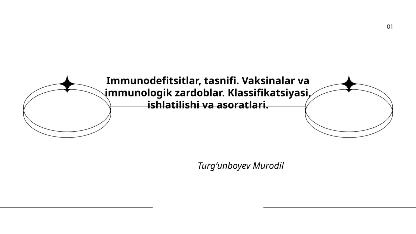 Immunodefitsitlar, tasnifi. Vaksinalar va immunologik zardoblar. Klassifikatsiyasi, ishlatilishi va asoratlari