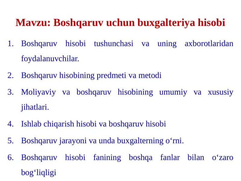 Boshqaruvuchunbuxgalteriyahisobi