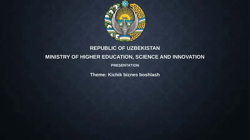 Kichikbiznesboshlash