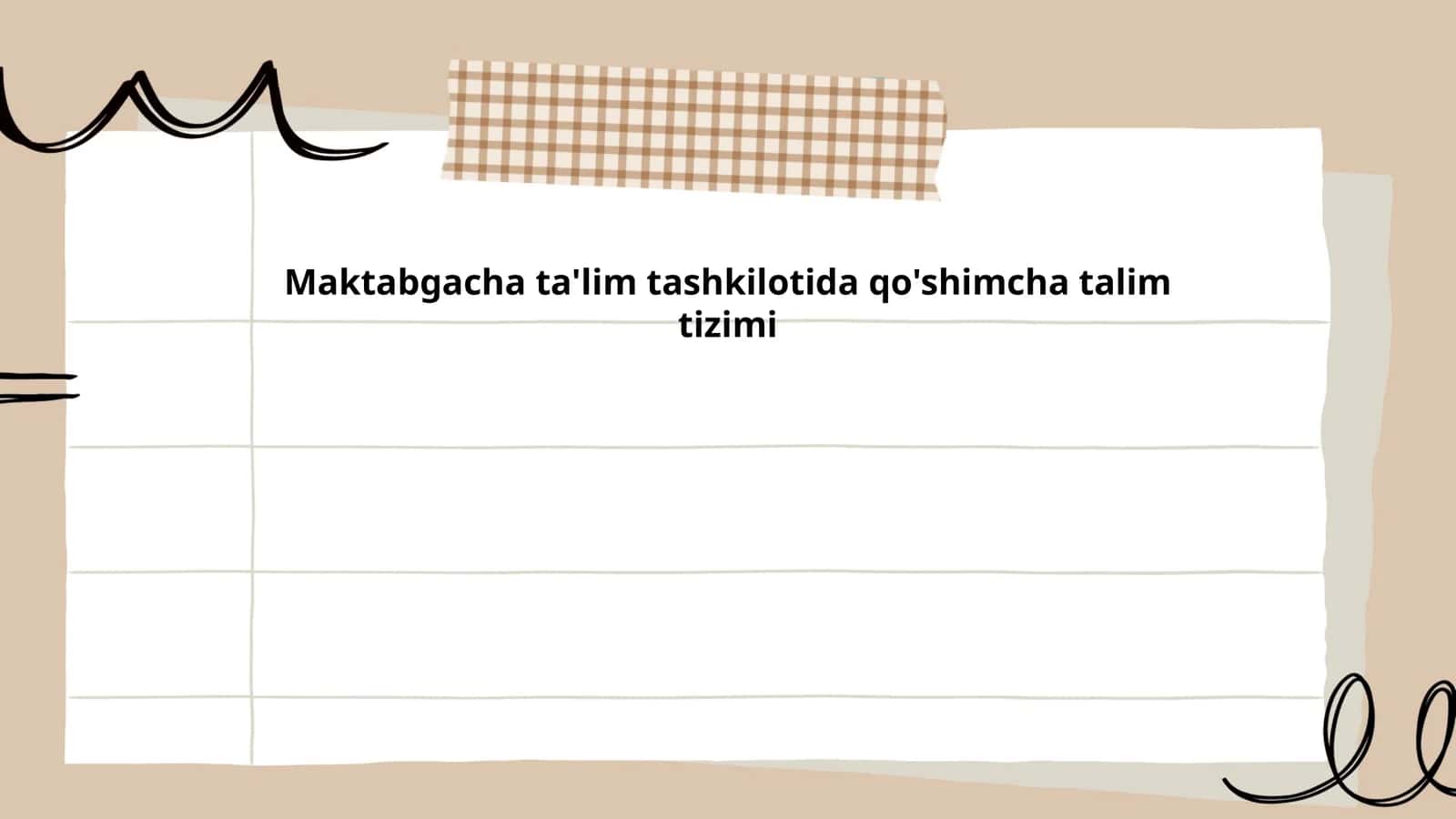 Maktabgacha ta'lim tashkilotida qo'shimcha talim tizimi