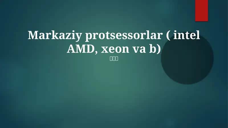 Xeon protsessorlari