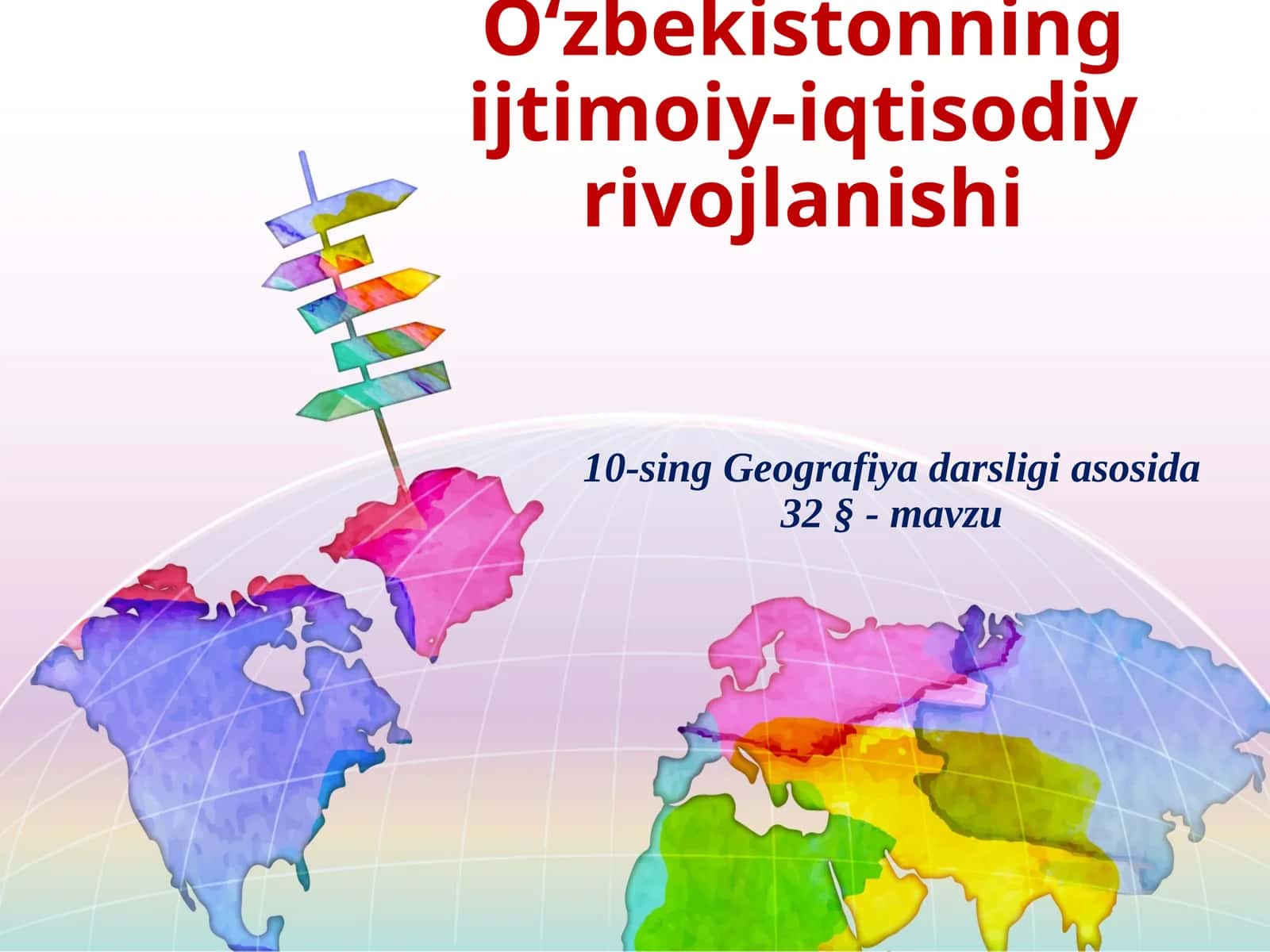 O‘zbekistonning ijtimoiy-iqtisodiy rivojlanishi