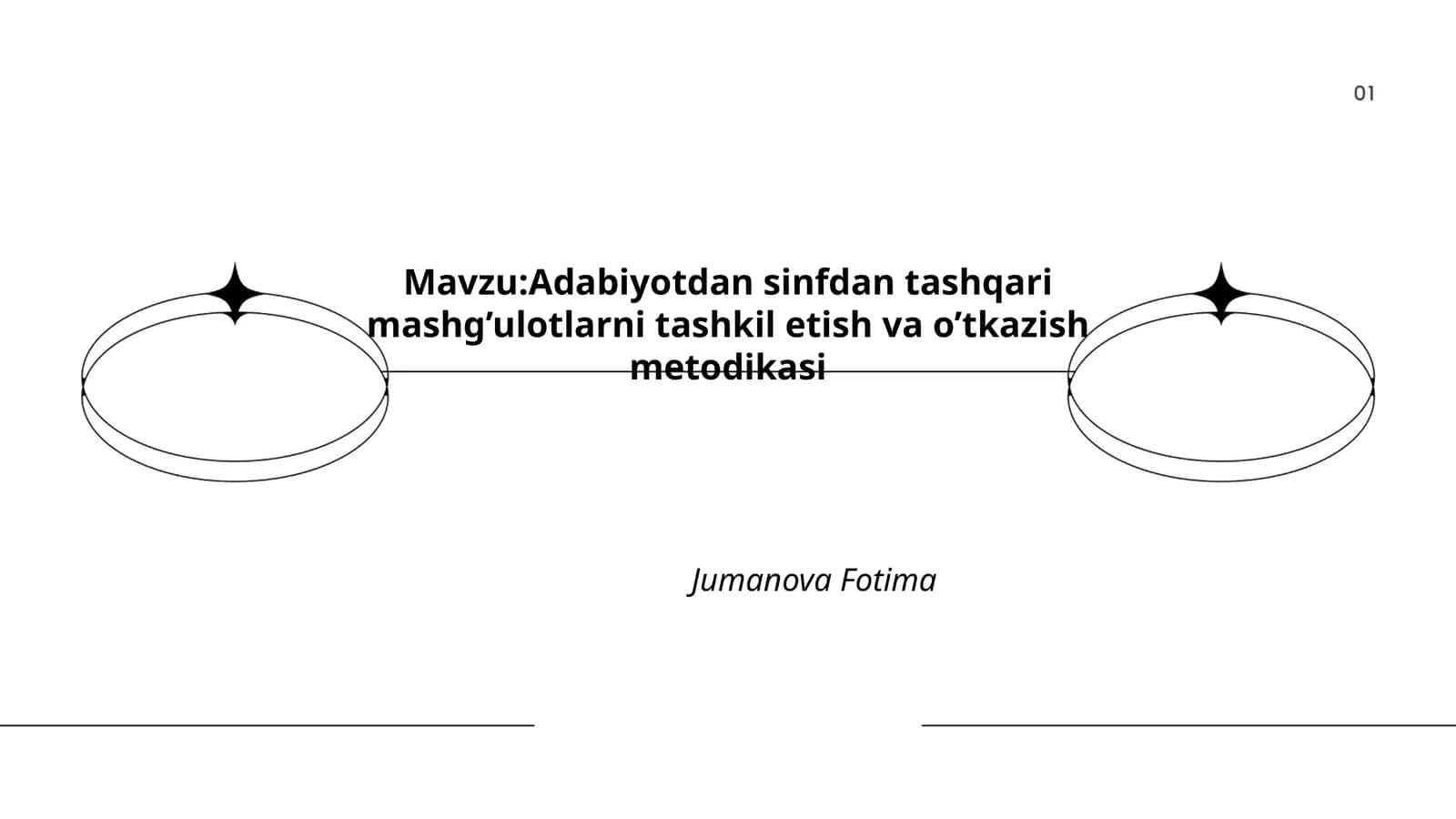 Adabiyotdan sinfdan tashqari mashg’ulotlarni tashkil etish va o’tkazish metodikasi