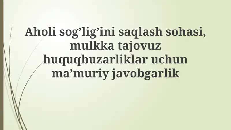 Ma'muriy Javobgarlikning Huquqiy Asoslari