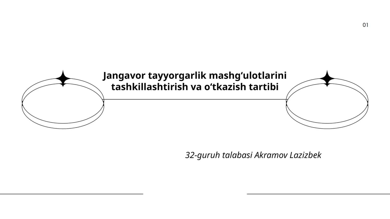 Jangavor tayyorgarlik mashgʻulotlarini tashkillashtirish va oʻtkazish tartibi