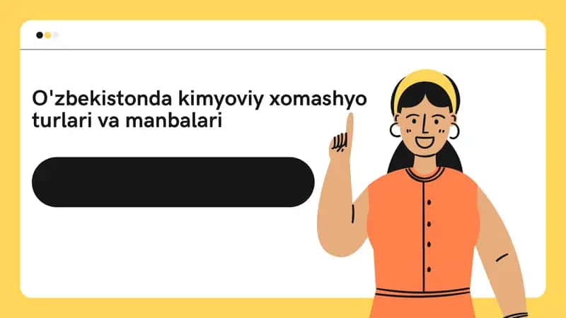 O'zbekistondakimyoviy xomashyo turlari va manbalari