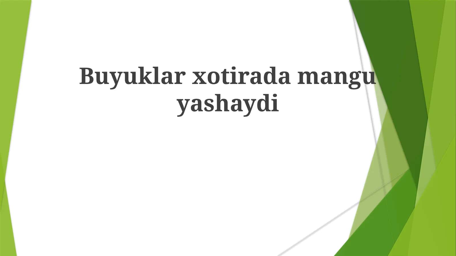 Xotirada Abadiy Qolgan Buyuklar
