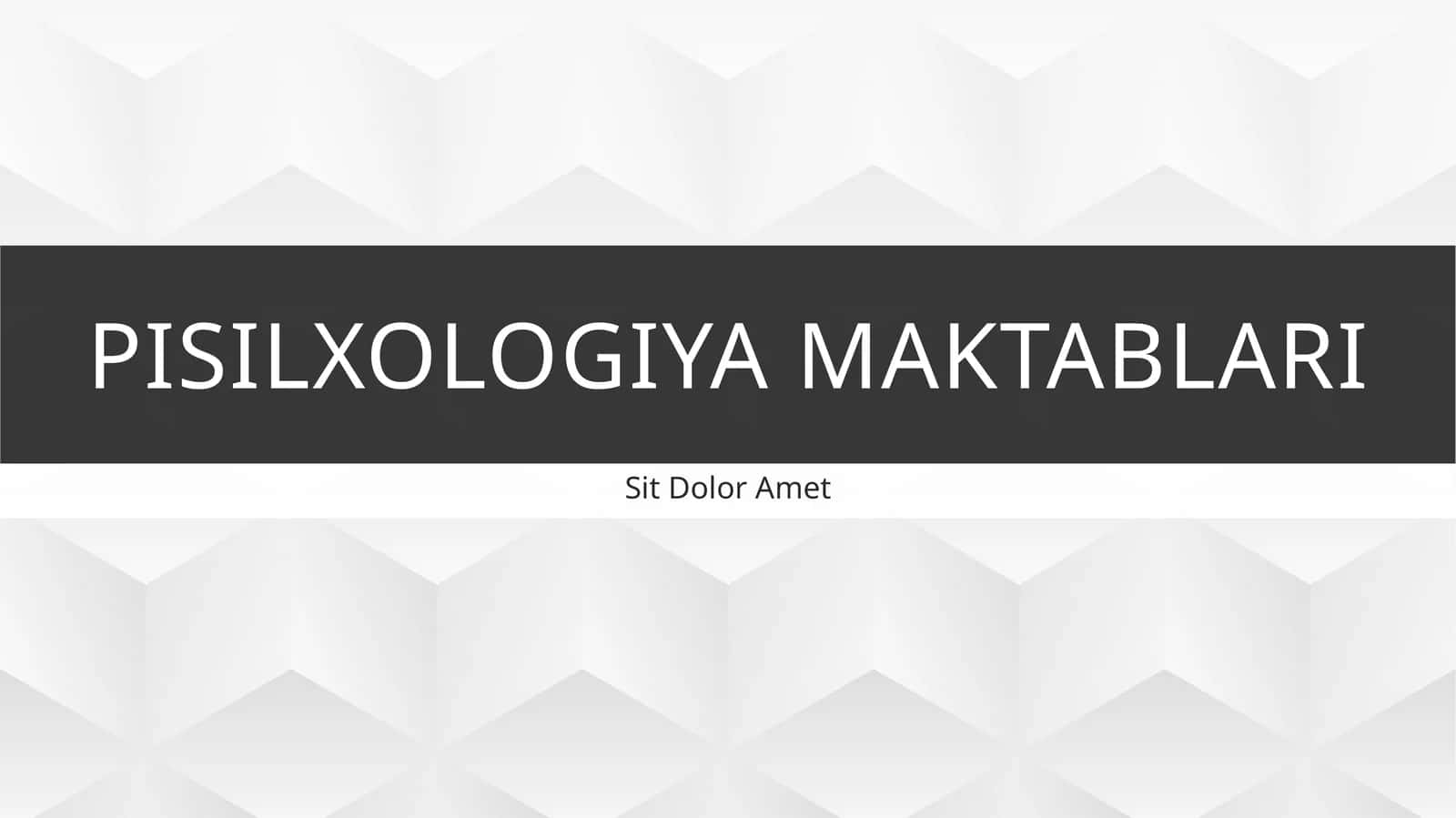 Pisilxologiya maktablari