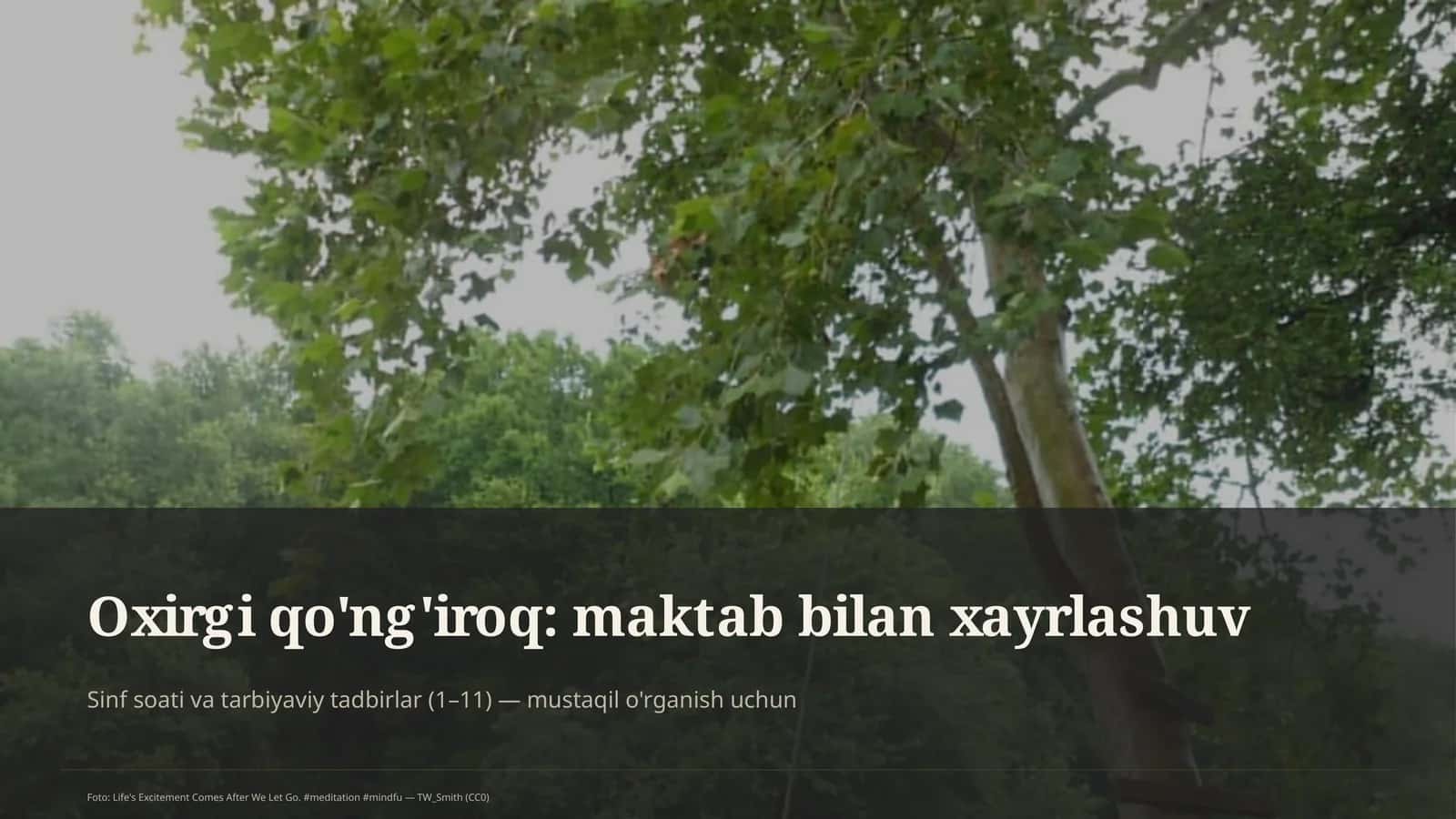 Oxirgi qo'ng'iroq: maktab bilan xayrlashuv