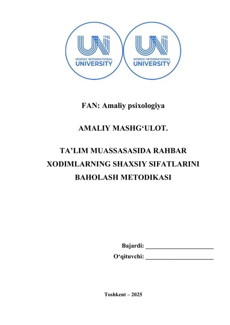 Shaxsning muloqatchanlik va tashkilotchilik