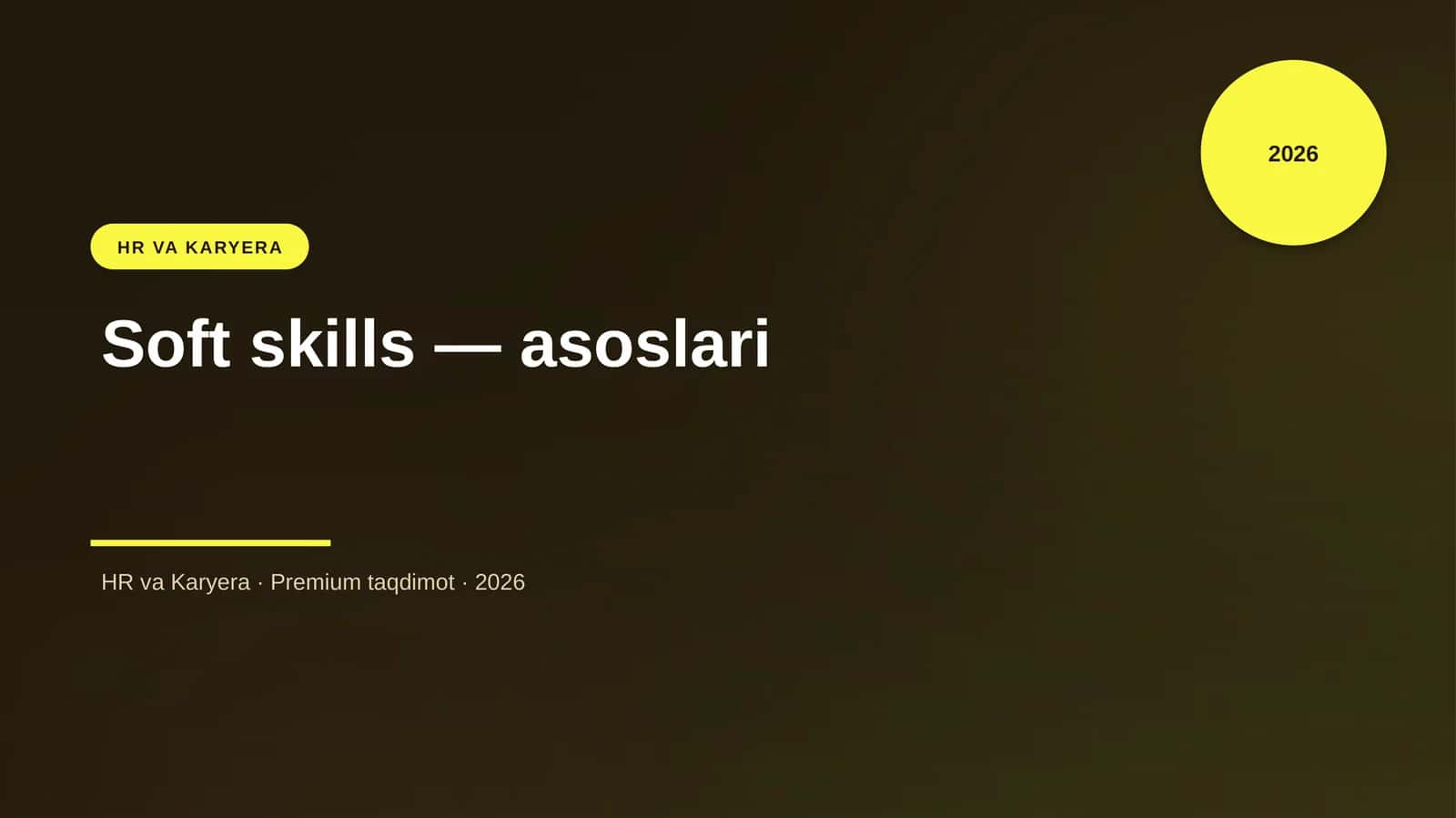 Soft skills — asoslari