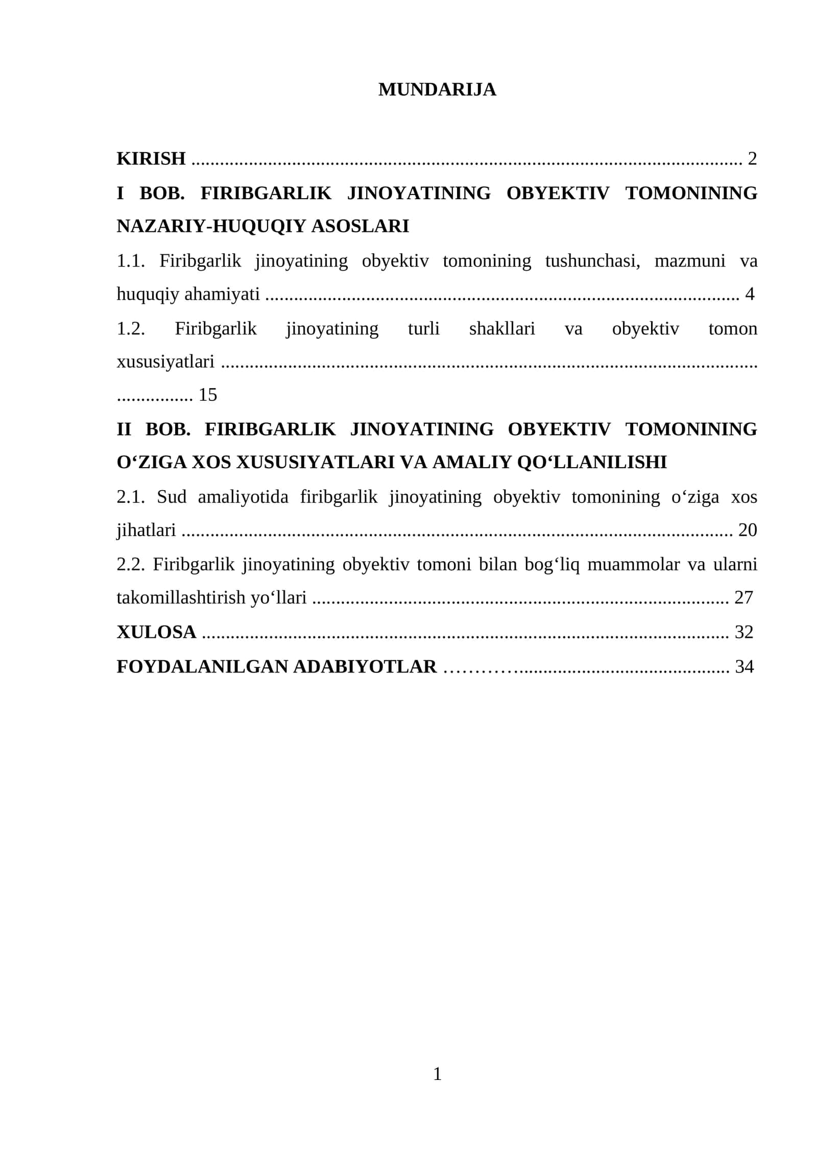 Firibgarlik jinoyatining obyektiv tomonining jinoiy huquqiy xususiyatlari 26.